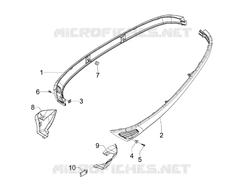 Couvertures laterales - Spoiler VESPA VESPA-SCOOTER 125 S 2007  S 4T E3
