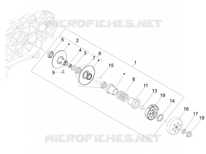 Poulie entrainee VESPA VESPA-SCOOTER 125 S 2007  S 4T E3
