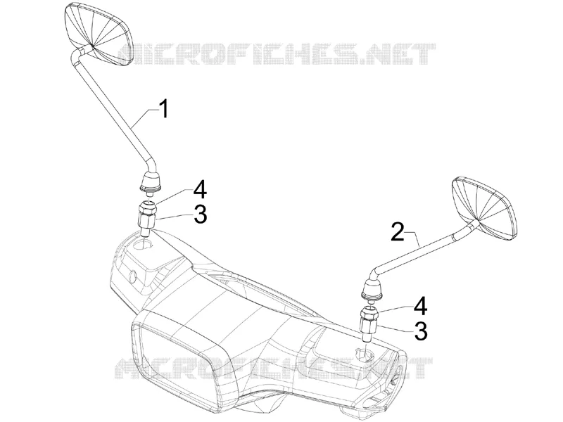 Rétroviseur/s VESPA VESPA-SCOOTER 125 S 2008  S 4T E3