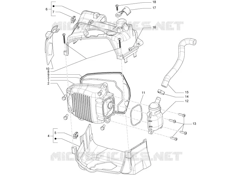 Couvercle culasse VESPA VESPA-SCOOTER 125 S 2011  S 4T ie E3