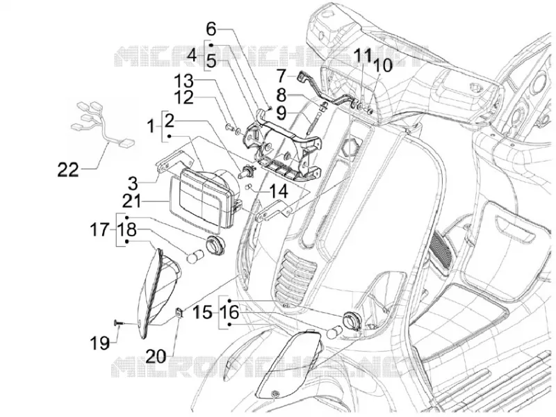 Eclairages avant - Clignotants VESPA VESPA-SCOOTER 125 S 2011  S 4T ie E3