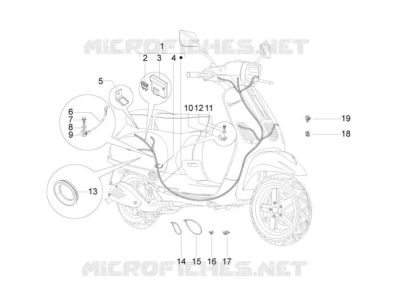 Faisceau de câbles principal VESPA VESPA-SCOOTER 125 S 2011  S 4T ie E3