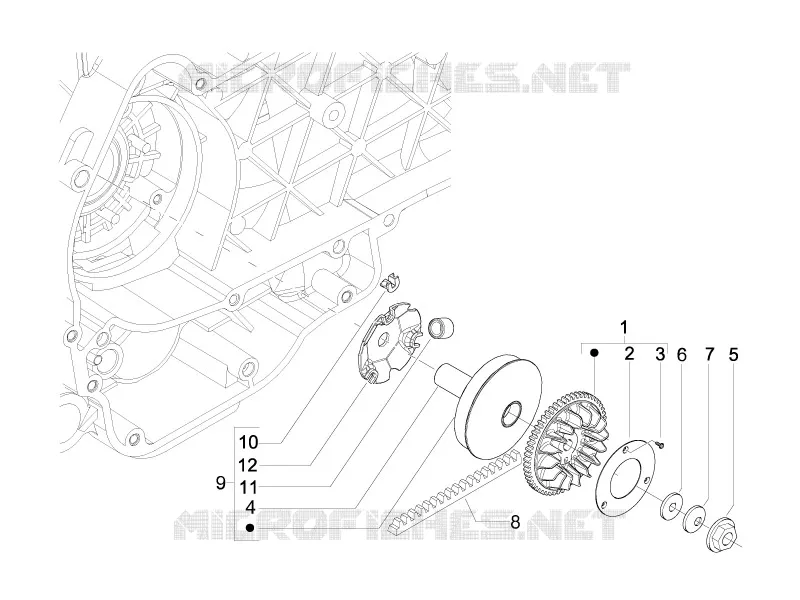 Poulie motrice VESPA VESPA-SCOOTER 125 S 2011  S 4T ie E3
