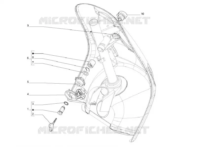 Serrures VESPA VESPA-SCOOTER 125 S 2012  S 4T ie E3
