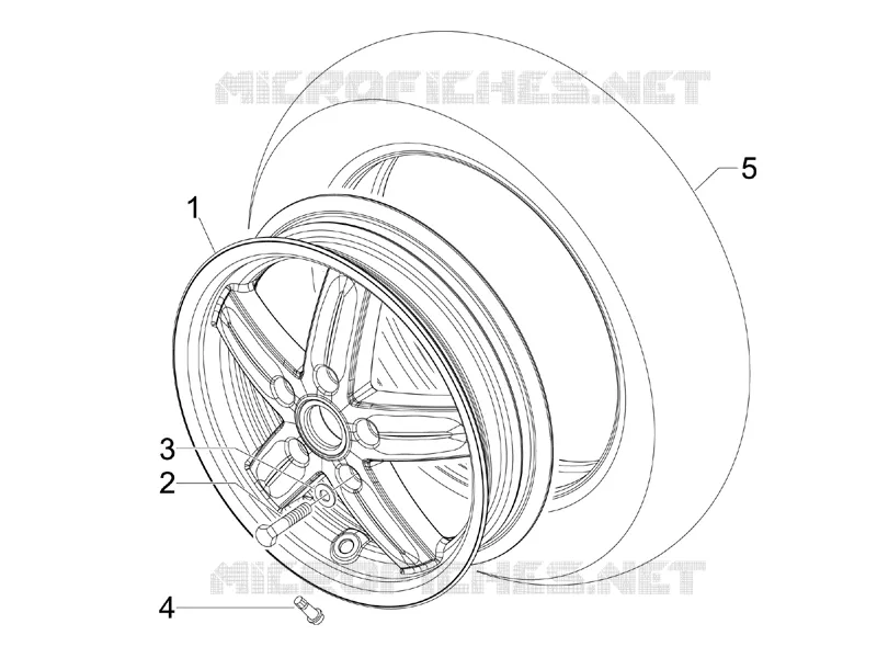 Roue avant VESPA VESPA-SCOOTER 125 S 2011  S 4T ie E3 College