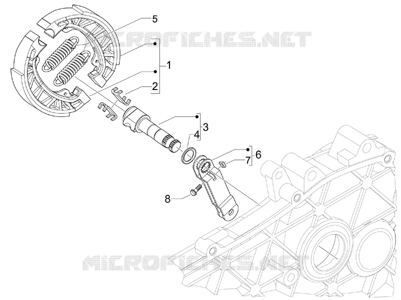Frein posterieur - Mâchoire VESPA VESPA-SCOOTER 150 S 2007  S 4T