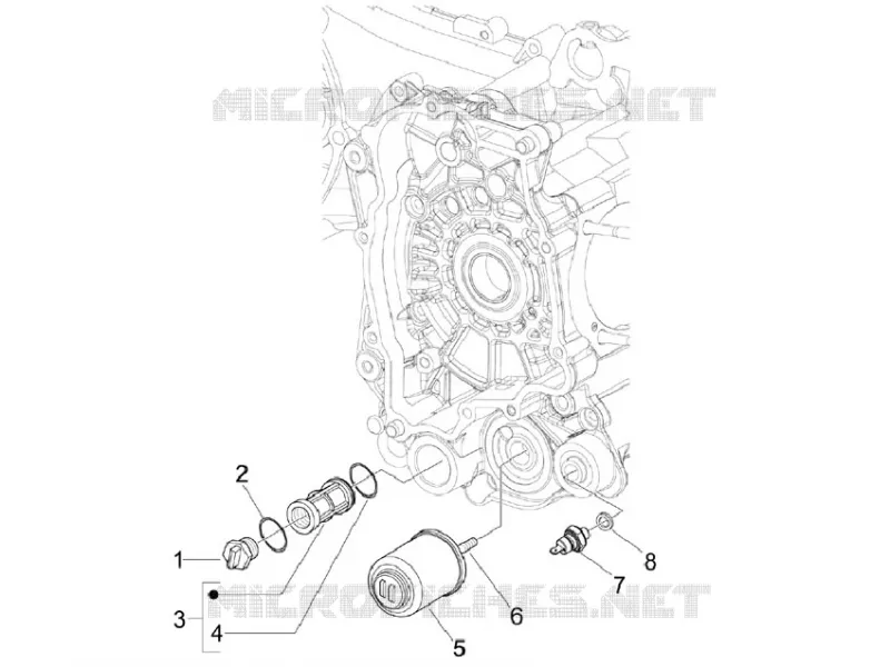 Couvercle volant magnetique - Filtre à huile VESPA VESPA-SCOOTER 150 S 2010  S 4T