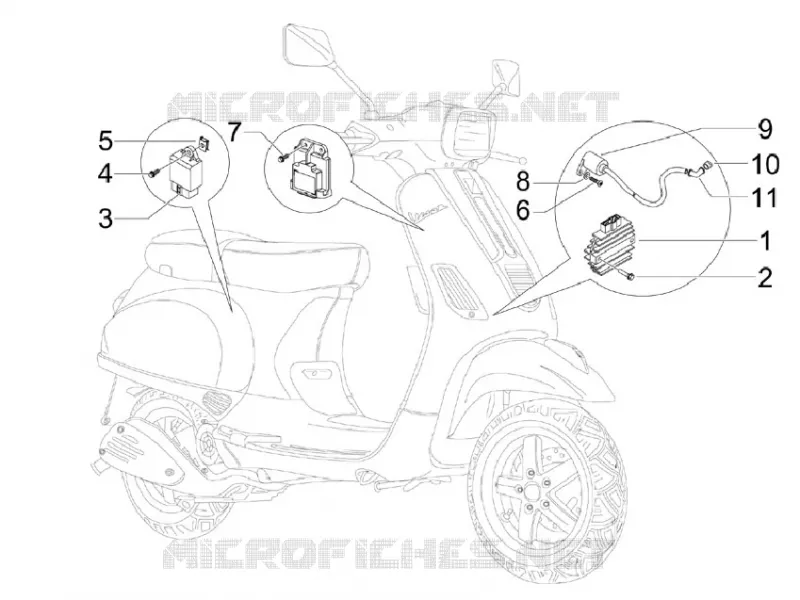 Régulateurs de tension - Centrales electroniques - Bobine H.T. VESPA VESPA-SCOOTER 150 S 2009  S 4T