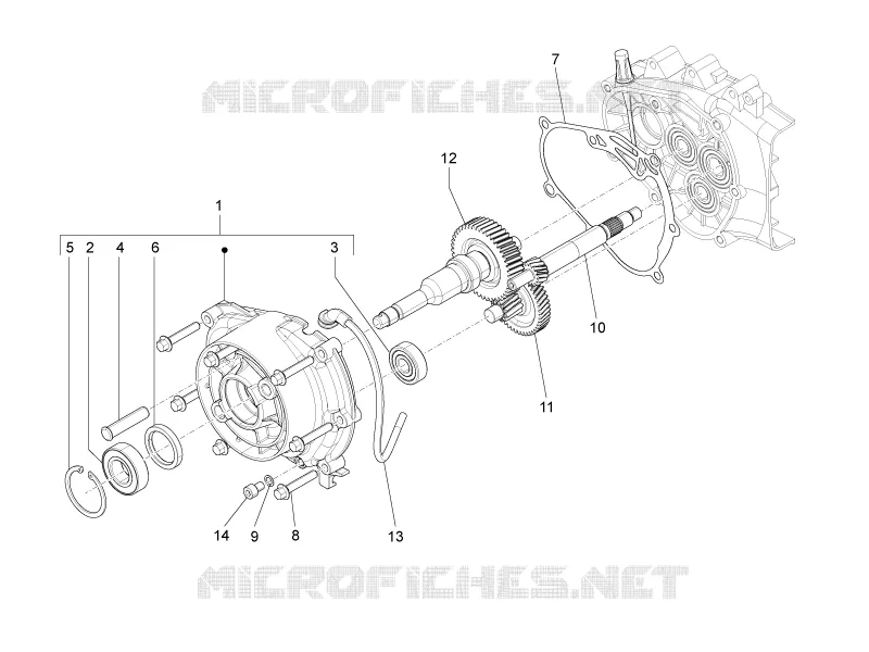 Ensemble réducteur VESPA VESPA-SCOOTER 150 S 2011  S 4T 2V E3