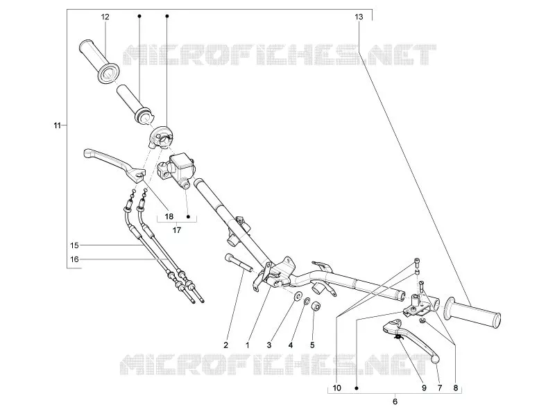 Guidon - Maître cylindre VESPA VESPA-SCOOTER 150 S 2009  S 4T 2V ie E3 College