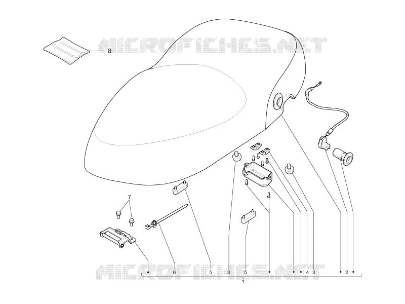 Selle/sieges VESPA VESPA-SCOOTER 150 S 2010  S 4T 2V ie E3 College