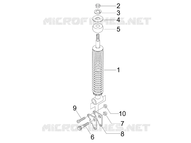 Suspension arrière - Amortisseur/s VESPA VESPA-SCOOTER 150 S 2012  S 4T 2V ie E3 College