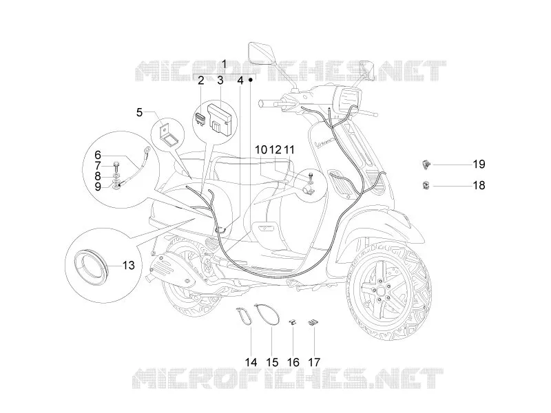 Faisceau de câbles principal VESPA VESPA-SCOOTER 150 S 2010  S 4T ie College