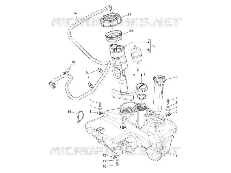Réservoir carburant VESPA VESPA-SCOOTER 150 S 2009  S 4T ie College