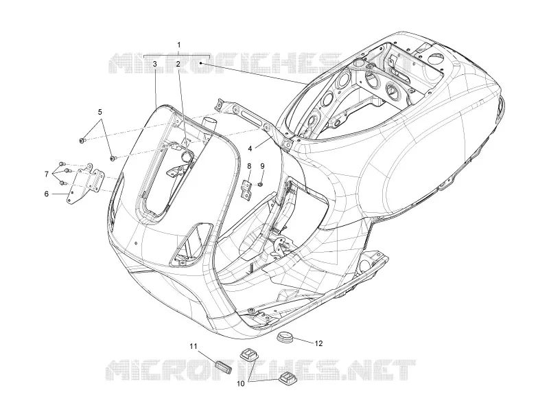 Châssis/coque VESPA VESPA-SCOOTER 150 S 2013  S 4T ie E3