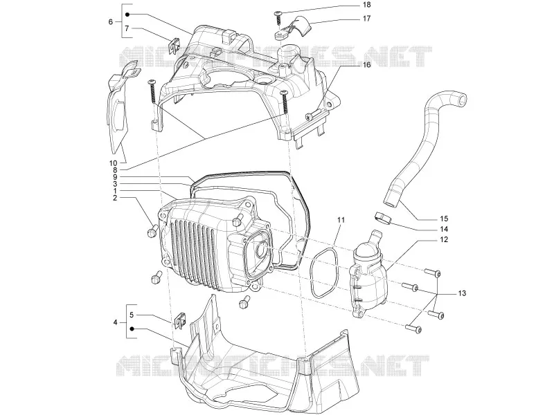 Couvercle culasse VESPA VESPA-SCOOTER 150 S 2013  S 4T ie E3
