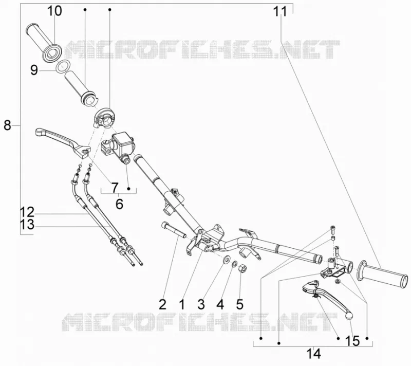 Guidon - Maître cylindre VESPA VESPA-SCOOTER 150 S 2013  S 4T ie E3
