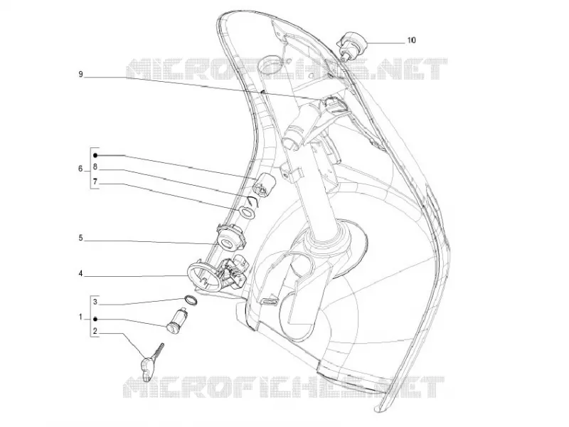 Serrures VESPA VESPA-SCOOTER 150 S 2013  S 4T ie E3