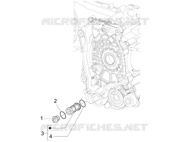 Couvercle volant magnetique - Filtre à huile VESPA VESPA-SCOOTER 50 S 2010  S 4T 2V 25 Km/h