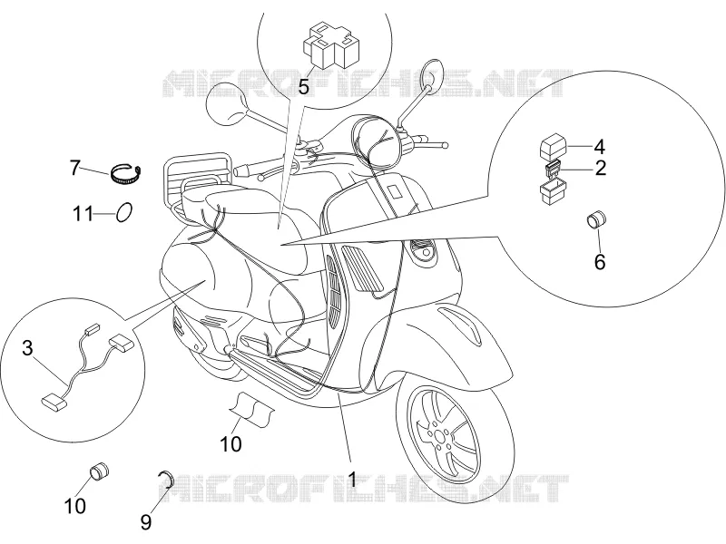 Faisceau de câbles principal VESPA VESPA-SCOOTER 50 S 2010  S 4T 2V 25 Km/h