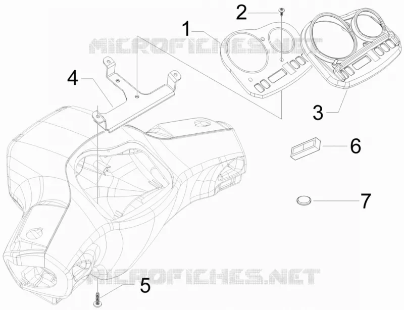 Groupe instruments - Cruscotto VESPA VESPA-SCOOTER 50 S 2010  S 4T 2V 25 Km/h