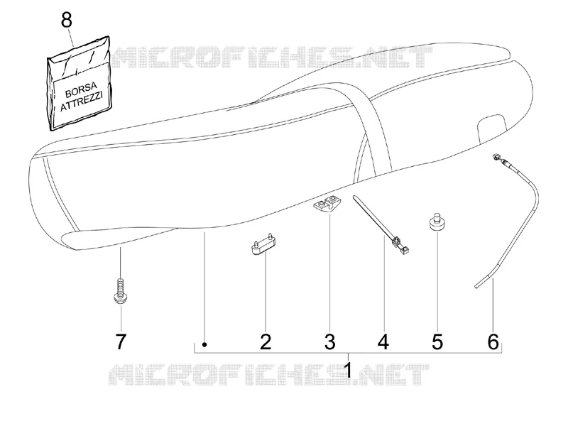 Selle/sieges VESPA VESPA-SCOOTER 50 S 2010  S 4T 2V 25 Km/h