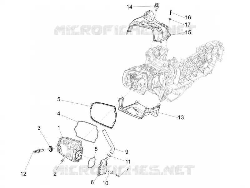 Couvre-culasse VESPA VESPA-SCOOTER 125 SPRINT 2015  Sprint 4T 3V ie