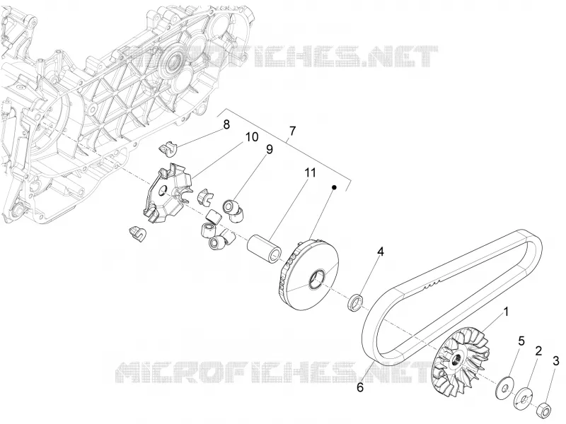 Poulie motrice VESPA VESPA-SCOOTER 125 SPRINT 2015  Sprint 4T 3V ie