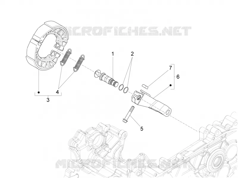 Frein posterieur - Mâchoire VESPA VESPA-SCOOTER 150 SPRINT 2015  Sprint 4T 3V ie