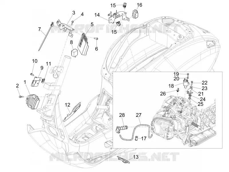 Régulateurs de tension - Centrales electroniques - Bobine H.T. VESPA VESPA-SCOOTER 150 SPRINT 2015  Sprint 4T 3V ie