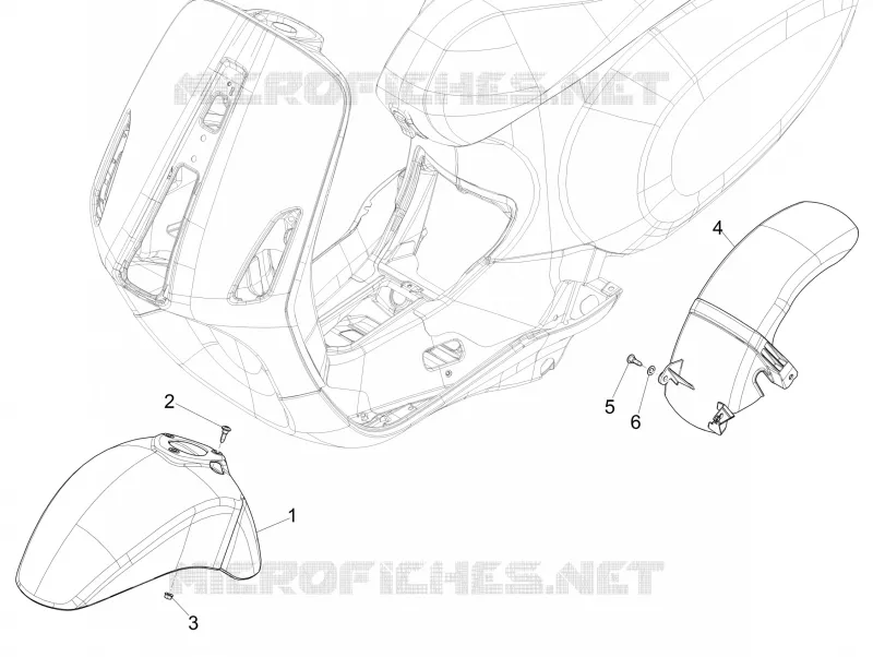 Logement roue - Garde boue VESPA VESPA-SCOOTER 150 SPRINT 2015  Sprint 4T 3V ie