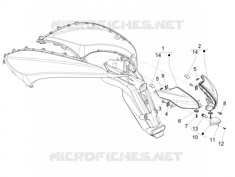 Eclairages arrière - Clignotants PIAGGIO PIAGGIO-SCOOTER 125 BEVERLY 2011  Beverly RST 4T 4V ie E3