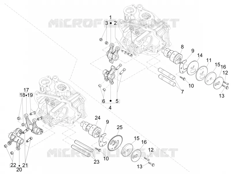 Groupe support balanciers PIAGGIO PIAGGIO-SCOOTER 125 BEVERLY 2014  Beverly RST 4T 4V ie E3