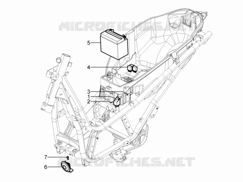 Relais - Batterie - Avertisseur sonore PIAGGIO PIAGGIO-SCOOTER 125 BEVERLY 2013  Beverly RST 4T 4V ie E3
