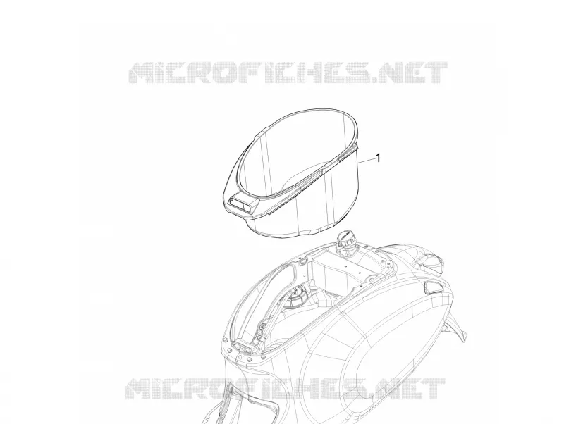 Logement casque - Dessous de selle VESPA VESPA-SCOOTER 50 SPRINT 2015  Sprint 2T