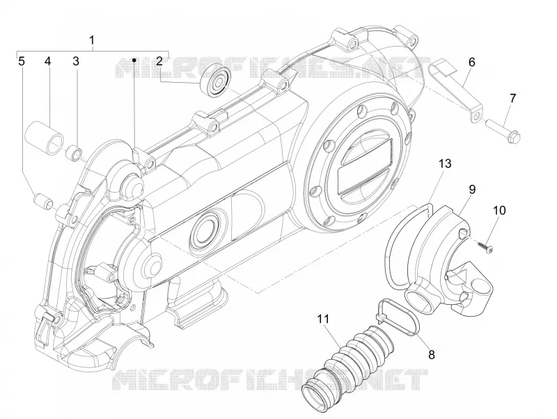 Couvercle carter - Refoidissement carter VESPA VESPA-SCOOTER 50 SPRINT 2015  Sprint 4T 2V 25 km/h