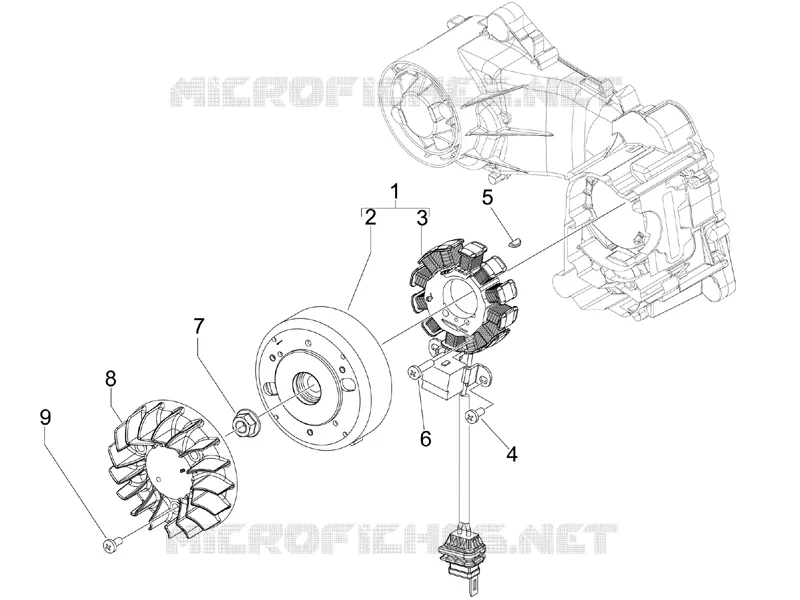 Volant magnetique VESPA VESPA-SCOOTER 50 SPRINT 2014  Sprint 4T 2V 25 km/h
