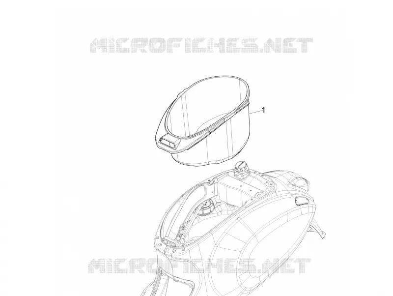 Logement casque - Dessous de selle VESPA VESPA-SCOOTER 50 SPRINT 2017  Sprint 4T 4V