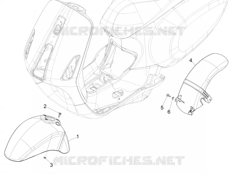 Logement roue - Garde boue VESPA VESPA-SCOOTER 50 SPRINT 2015  Sprint 4T 4V