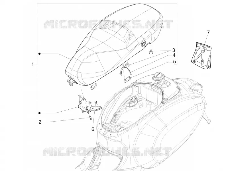 Selle/sieges VESPA VESPA-SCOOTER 50 SPRINT 2017  Sprint 4T 4V