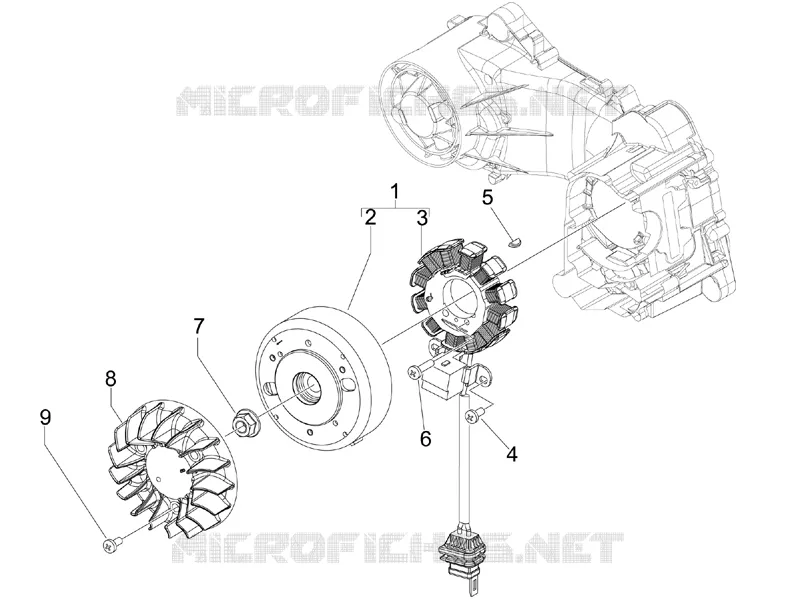 Volant magnetique VESPA VESPA-SCOOTER 50 SPRINT 2017  Sprint 4T 4V