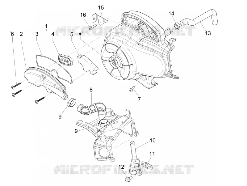 BOITE AIR SECONDAIRE VESPA VESPA-SCOOTER 50 SPRINT 2017  Sprint 4T 4V