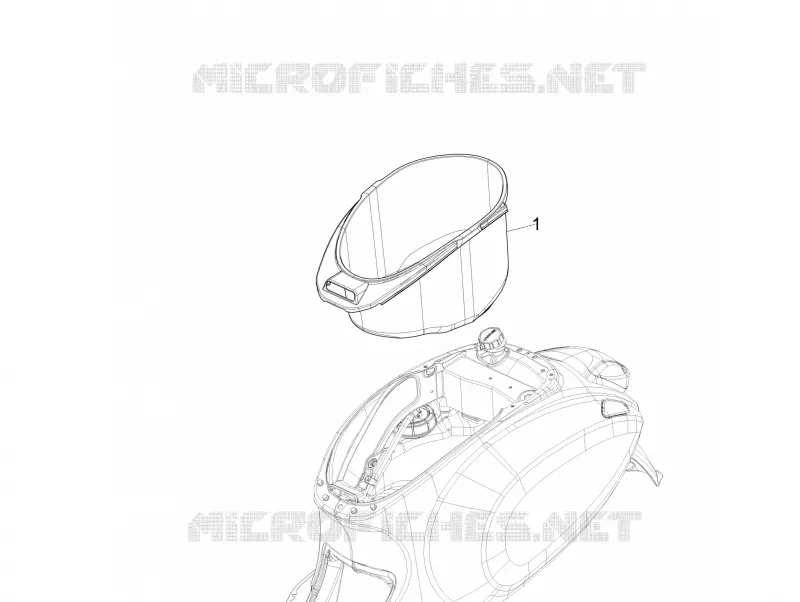 Logement casque - Dessous de selle VESPA VESPA-SCOOTER 50 SPRINT 2016  Sprint 4T 4V