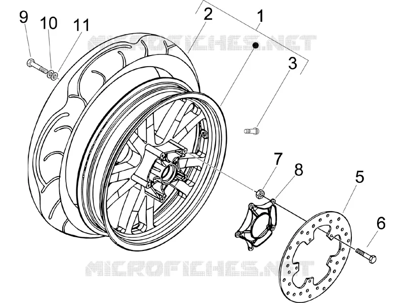 Roue arrière PIAGGIO PIAGGIO-SCOOTER 250 BEVERLY 2006  Beverly ie Sport E3