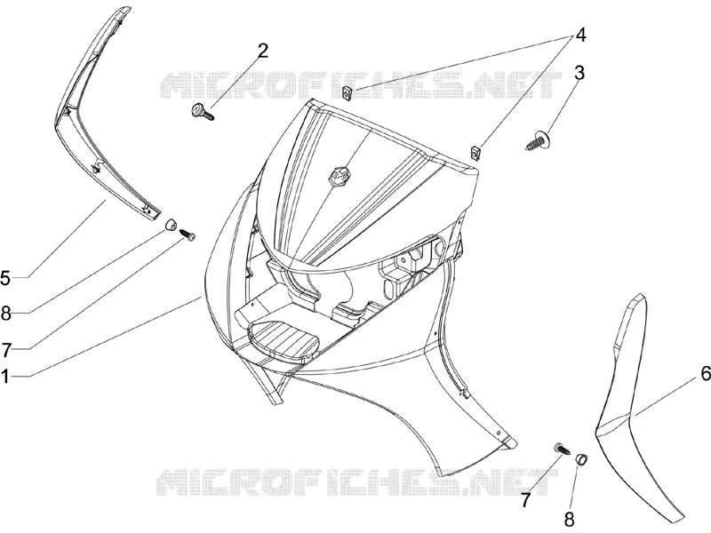Tablier avant PIAGGIO PIAGGIO-SCOOTER 250 BEVERLY 2006  Beverly ie Sport E3