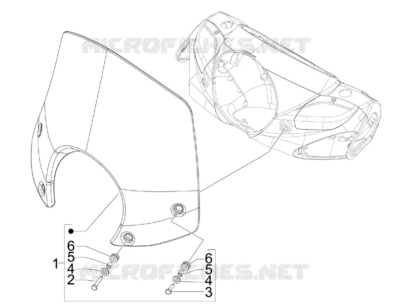 Pare-brise - Glaces PIAGGIO PIAGGIO-SCOOTER 250 BV 2008  BV Tourer