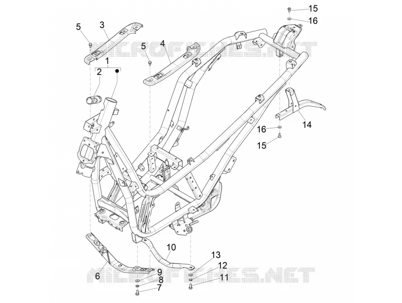 Châssis/coque PIAGGIO PIAGGIO-SCOOTER 300 BEVERLY 2017  Beverly ie ABS E4