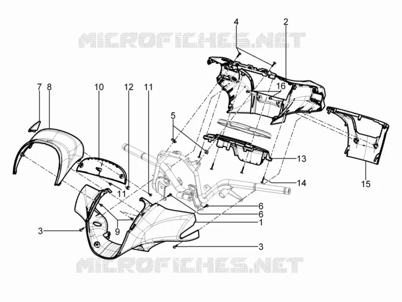 Couvertures guidon PIAGGIO PIAGGIO-SCOOTER 300 BEVERLY 2017  Beverly ie ABS E4