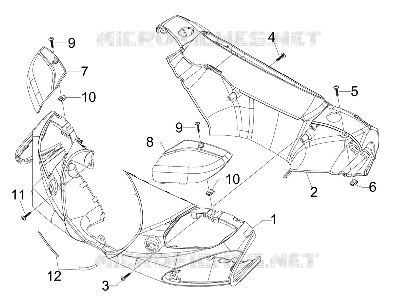 Couvertures guidon PIAGGIO PIAGGIO-SCOOTER 300 BEVERLY 2009  Beverly ie Tourer E3