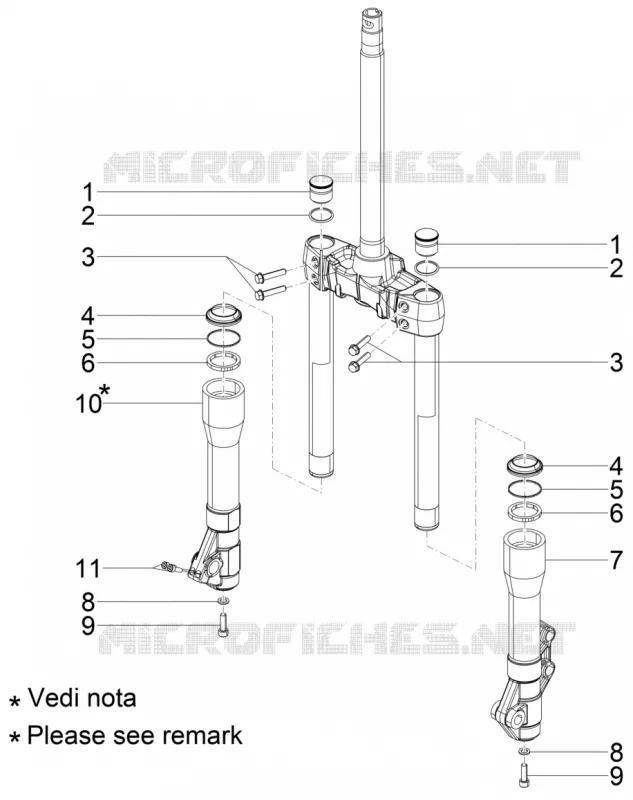Composants de la fourche (Kayaba) PIAGGIO PIAGGIO-SCOOTER 300 BEVERLY 2014  BEVERLY RST/S 4T 4V IE E3